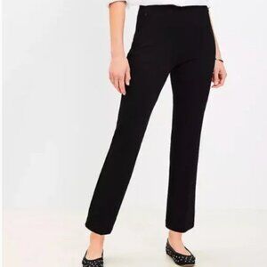 Loft Women’s Marisa Black Pants Size 14 Straight Leg Classic Dressy Comfort